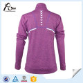 Melange Women Warm Zip up Tops de course à pied Running Wear